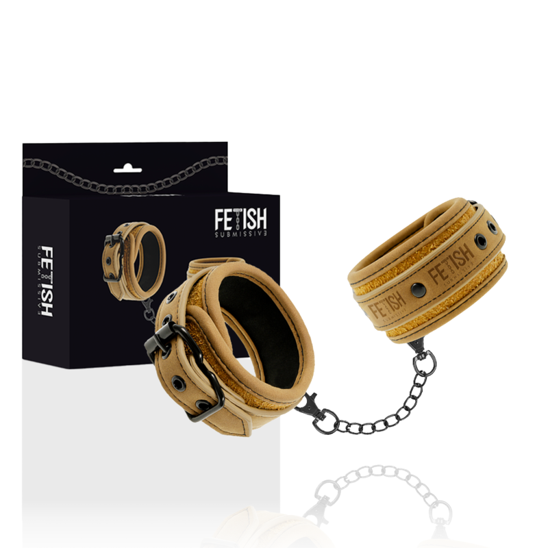 FETISH SUBMISSIVE ORIGEN - VEGAN LEREN HANDBOEIEN MET NEOPREEN VOERING