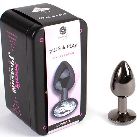SECRETPLAY - GUNMETAL BUTT PLUG KLEINE MAAT 7 CM