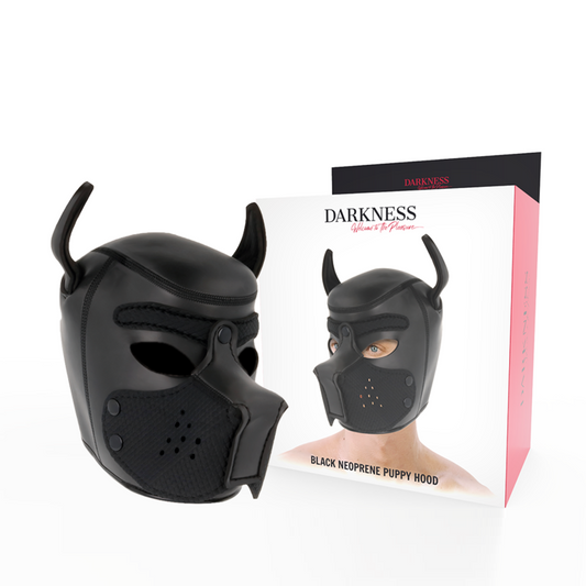 DARKNESS - NEOPREEN HONDENMASKER MET VERWIJDERBARE SNOUITKORF M