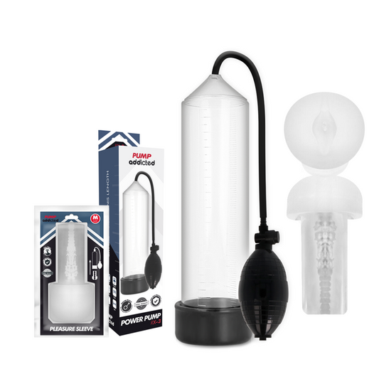 PUMP ADDICTED - RX3 TRANSPARANT MET PLEASURE SLEEVE