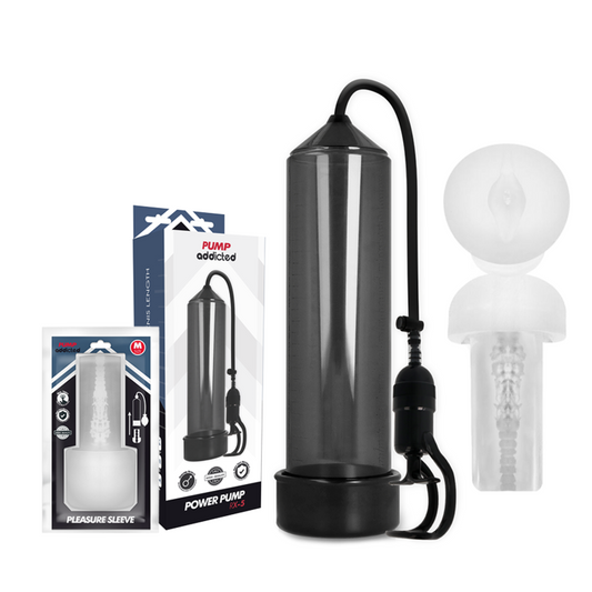 PUMP ADDICTED - RX5 ZWART MET MASTURBATOR