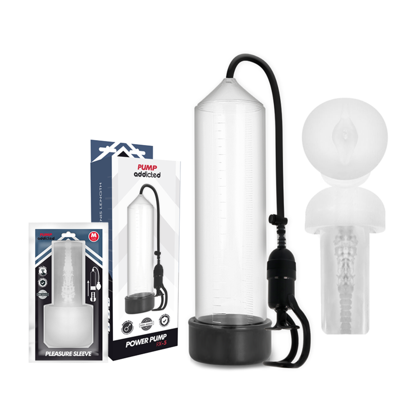 PUMP ADDICTED - RX5 TRANSPARANT MET MASTURBATOR