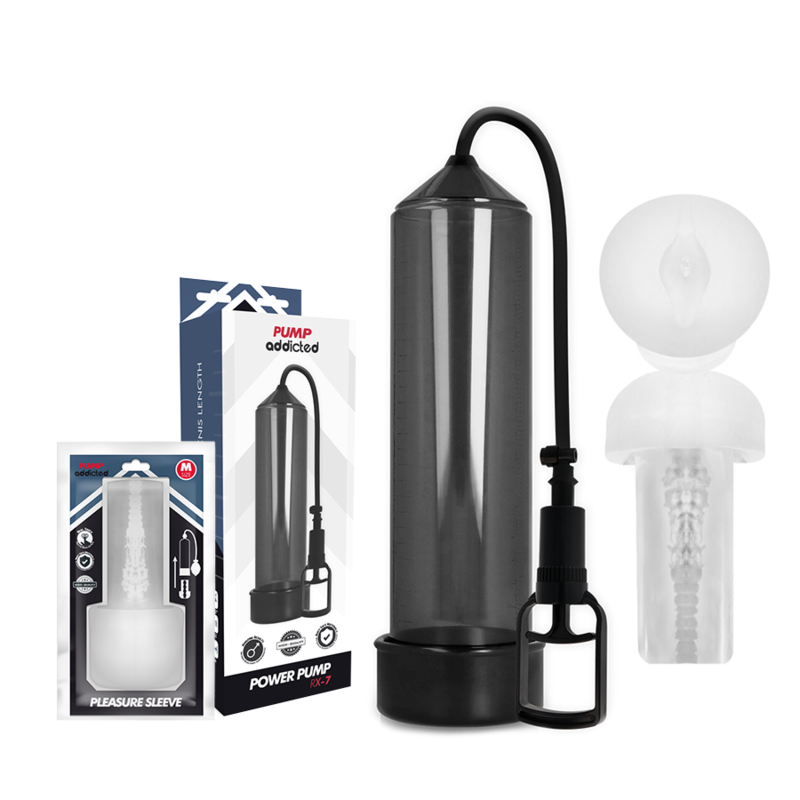 PUMP ADDICTED - RX7 ZWART MET MASTURBATOR