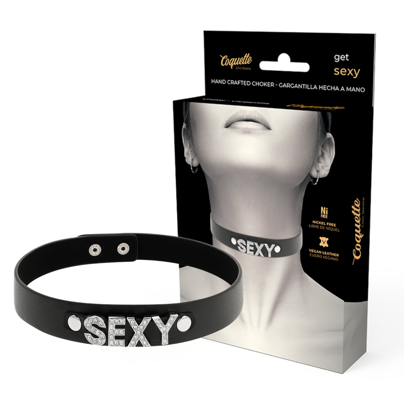 COQUETTE CHIC DESIRE - SEXY VEGAN LEREN CHOKER