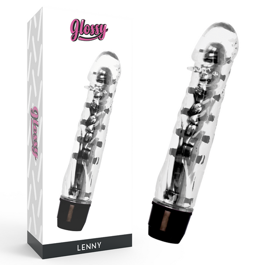 GLOSSY - LENNY VIBRATOR ZWART
