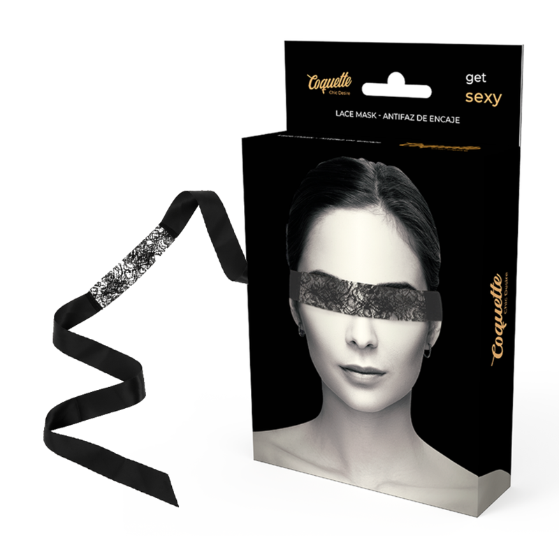 COQUETTE CHIC DESIRE - KANTEN MASKER ZWART