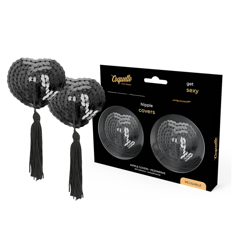 COQUETTE CHIC DESIRE - NIPPLE COVERS ZWART