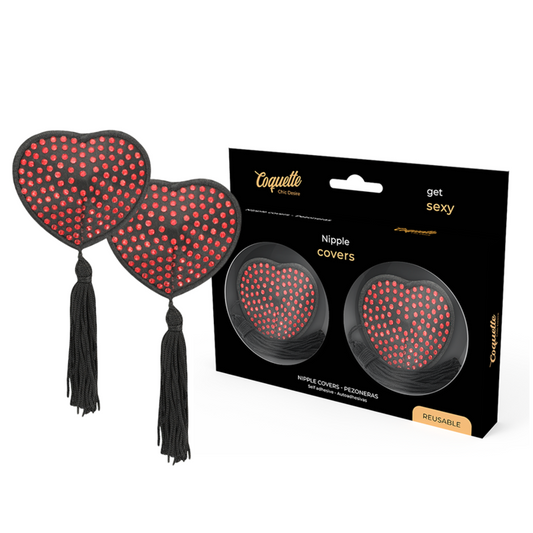 COQUETTE CHIC DESIRE - NIPPLE COVERS HART ZWART / ROOD