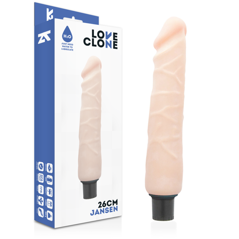 LOVECLONE - JANSEN ZELFSMERENDE VIBRATOR 26 CM -O- 4.2 CM