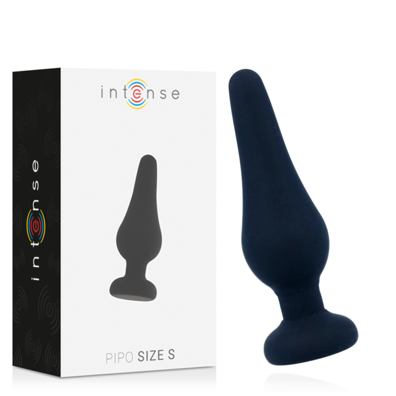 INTENSE - ANAALPLUG PIPO S ZWART SILICONE 9.8 CM