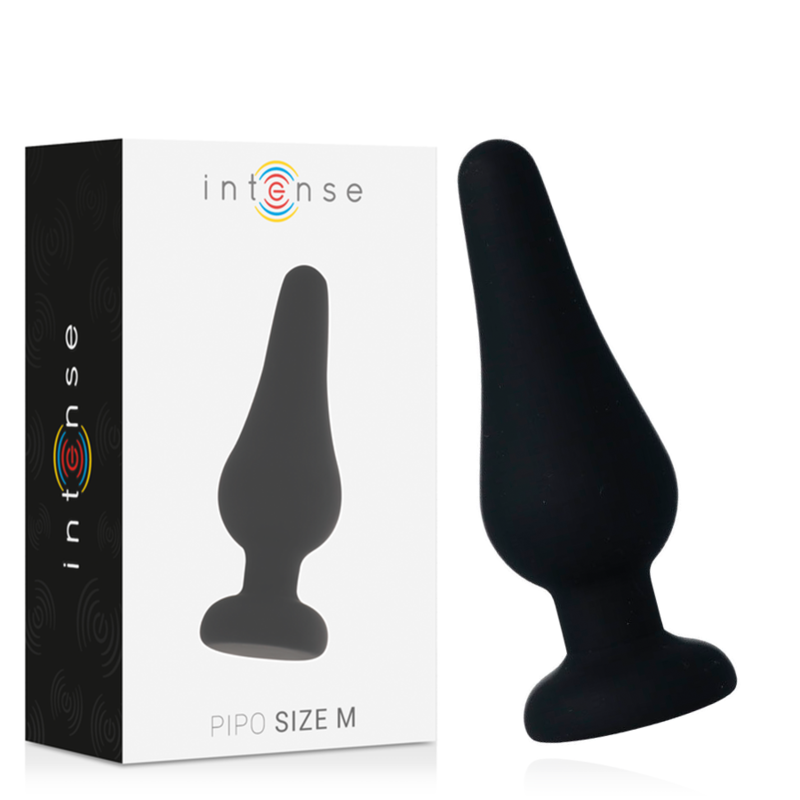 INTENSE - ANAALPLUG PIPO M ZWART SILICONE 11 CM