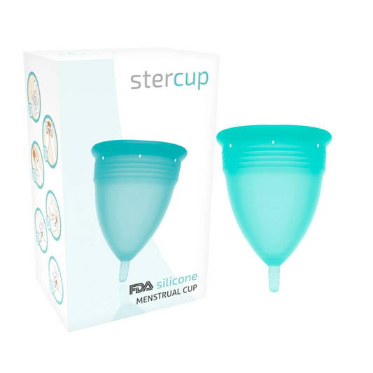 STERCUP - FDA SILICONEN MENSTRUATIECUP AQUAMARIJN - MAAT S