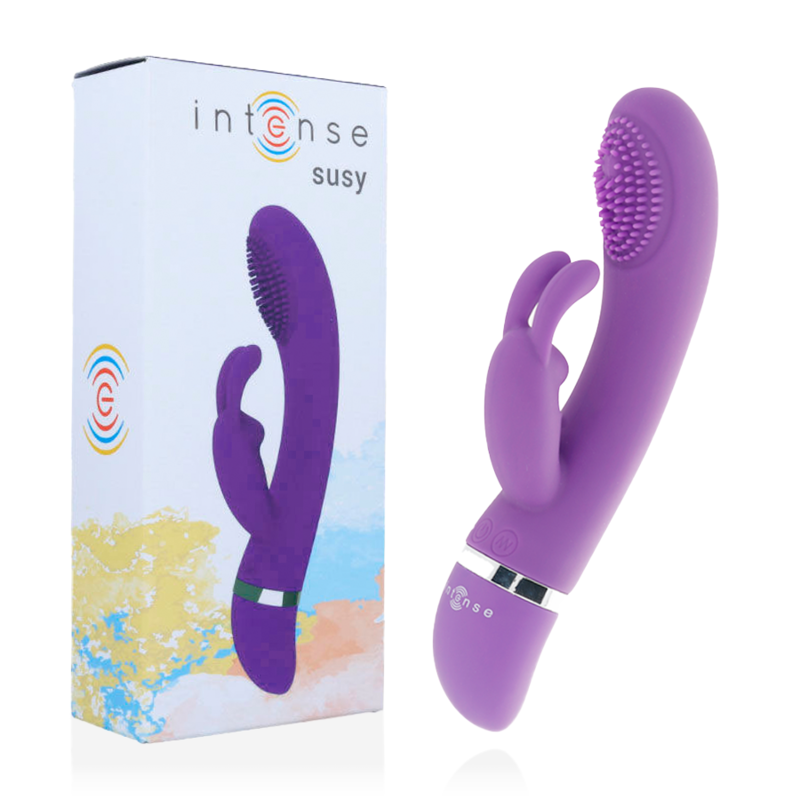 INTENSE - SUSY SILICONE KONIJN LILA OSCILLERENDE VIBRATOR