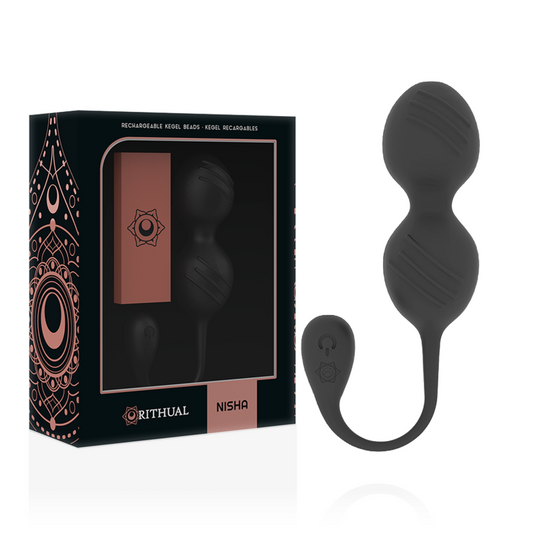 RITHUAL - OPLAADBARE ZWARTE NISHA BOLAS KEGEL VIBRATOR