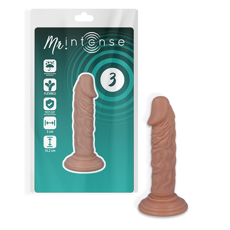MR INTENSE - 3 REALISTISCHE PIEMEL 16.2 CM -O- 3 CM