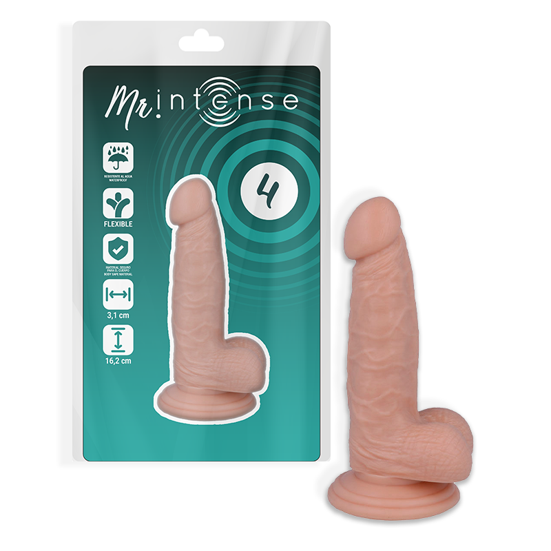 MR INTENSE - 4 REALISTISCHE PIEMEL 16.2 CM -O- 3.1 CM