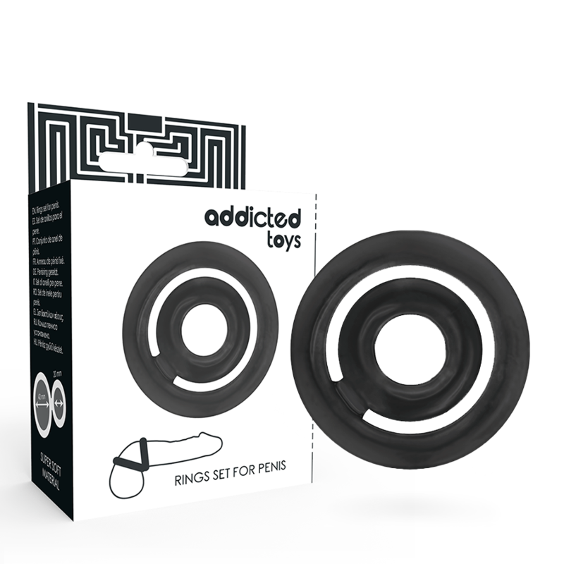 ADDICTED TOYS - POTENZ- C-RING PENIS ZWART