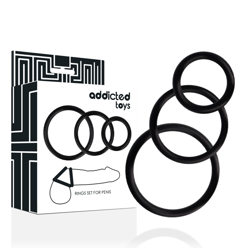 ADDICTED TOYS - PENISRINGEN ZWART