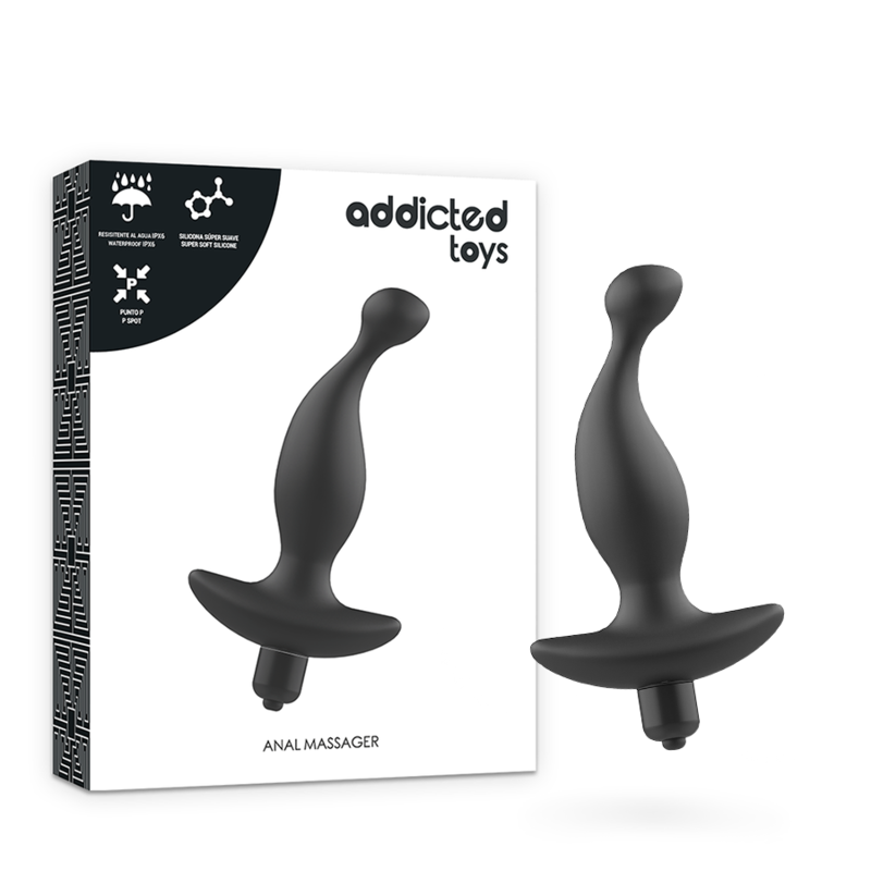 ADDICTED TOYS - ANAAL MASSEUR MET ZWARTE TRILLINGMODEL 1