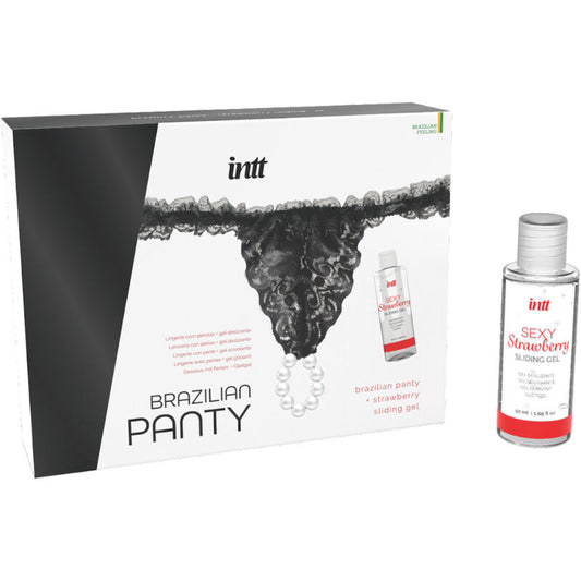 INTT RELEASES - BRAZILIAANSE ZWARTE SLIP MET PARELS EN GLIJGEL 50 ML