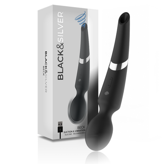 ZWART&ZILVER - BECK WAND EN ZUIGNAP 2-IN-1 SILICONEN