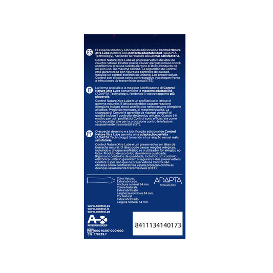 CONTROL - ADAPTA NATURE EXTRALUBE CONDOMS 12 STUKS