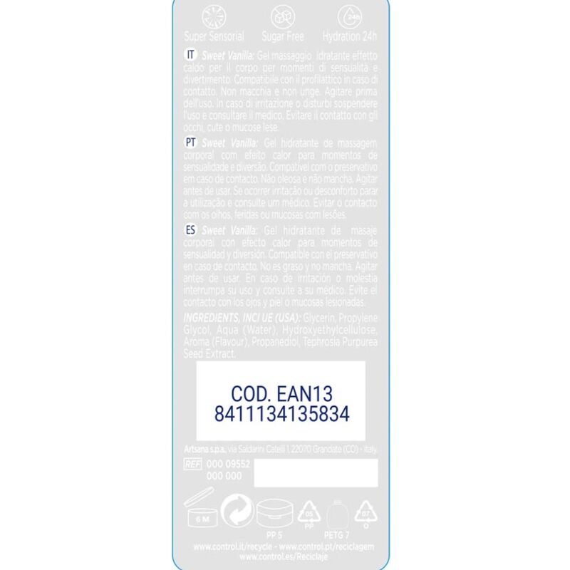 CONTROL - 2 IN 1 MASSAGE & PLEASURE MADAGASKAR ZACHTIGHEID 200 ML
