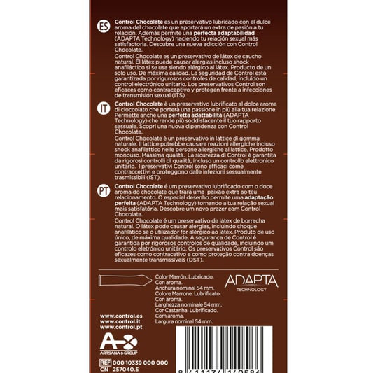 CONTROL - ADAPTA CHOCOLADE CONDOMS 12 STUKS