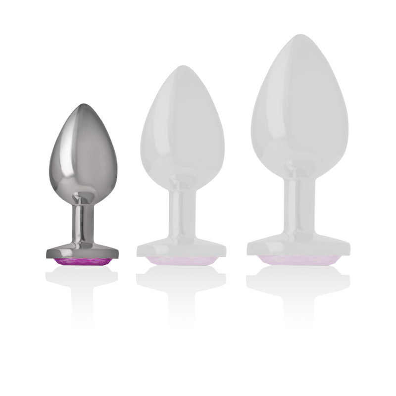 INTENSE - ALUMINIUM METALEN ANALE PLUG ROZE HART MAAT S