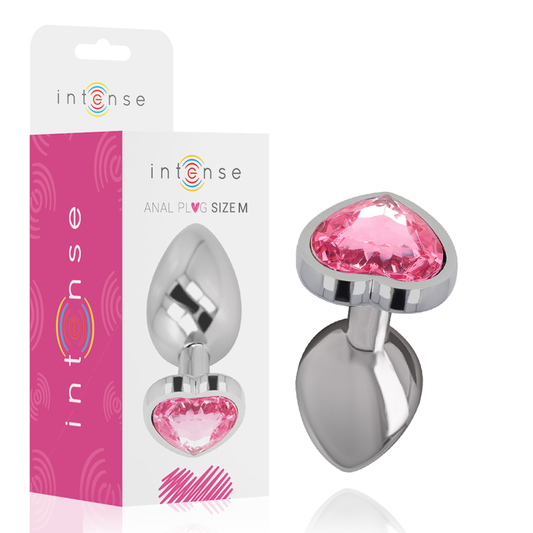 INTENSE - ALUMINIUM METALEN ANALE PLUG ROZE HART MAAT M