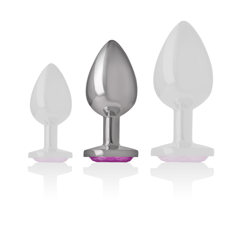 INTENSE - ALUMINIUM METALEN ANALE PLUG ROZE HART MAAT M
