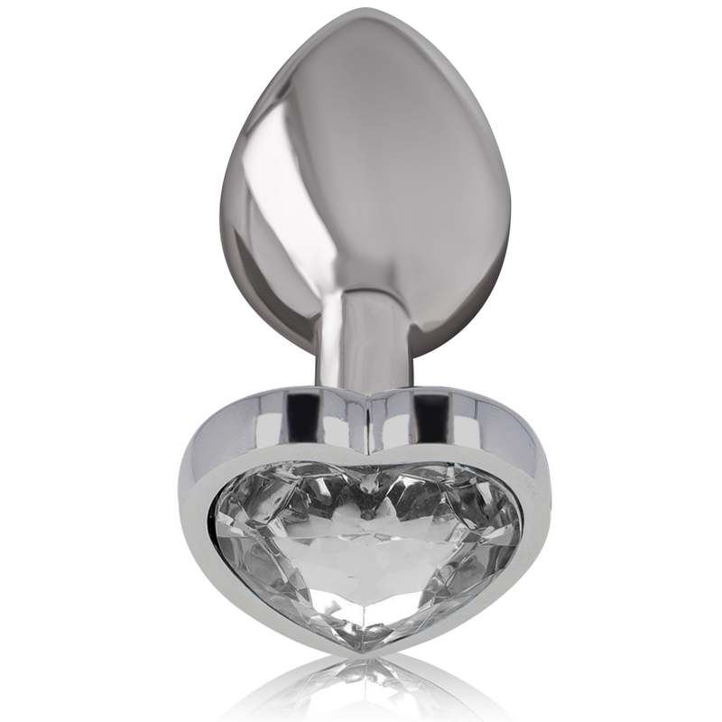 INTENSE - ALUMINIUM METALEN ANALE PLUG WIT HART MAAT M
