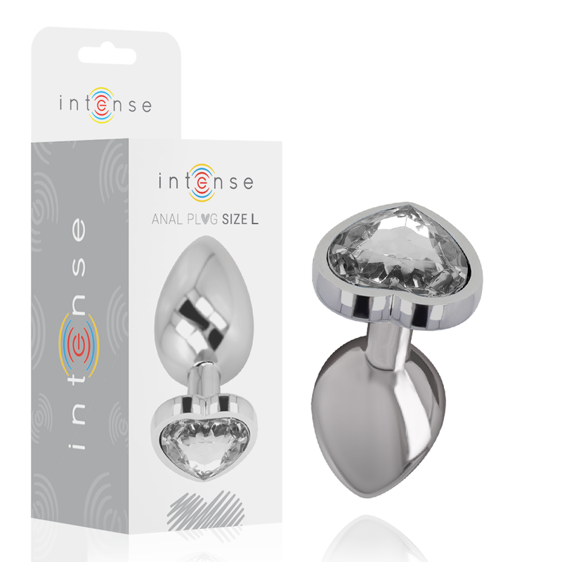 INTENS - ANAALPLUG METAAL ALUMINIUM WIT HART MAAT L