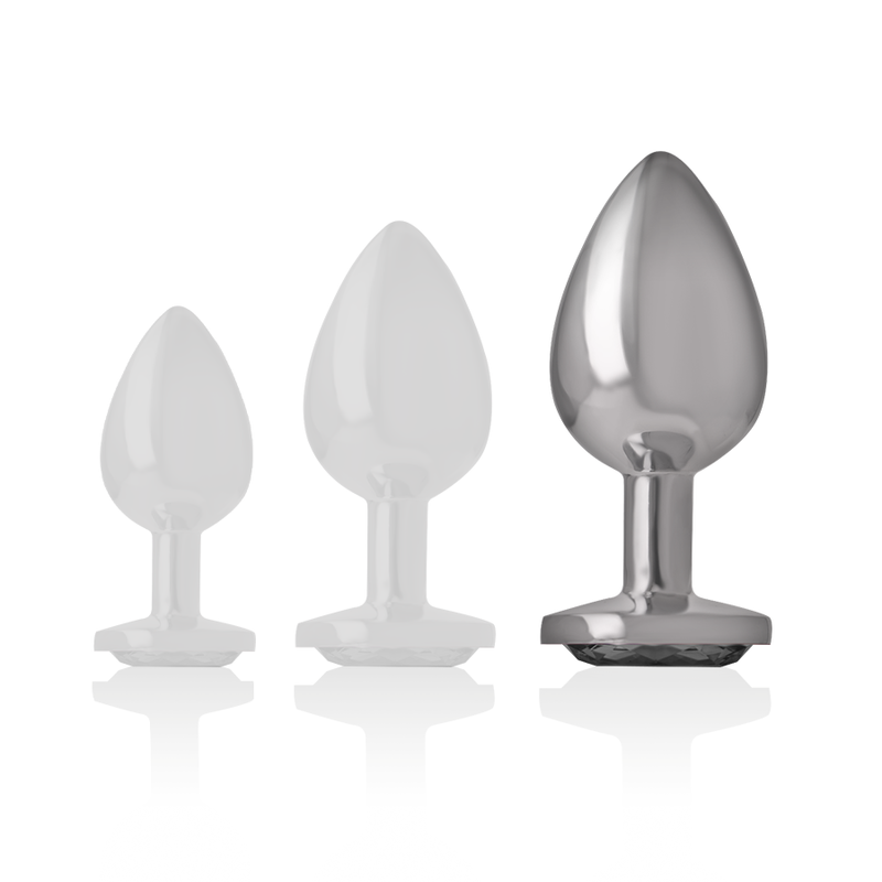 INTENS - ANAALPLUG METAAL ALUMINIUM WIT HART MAAT L