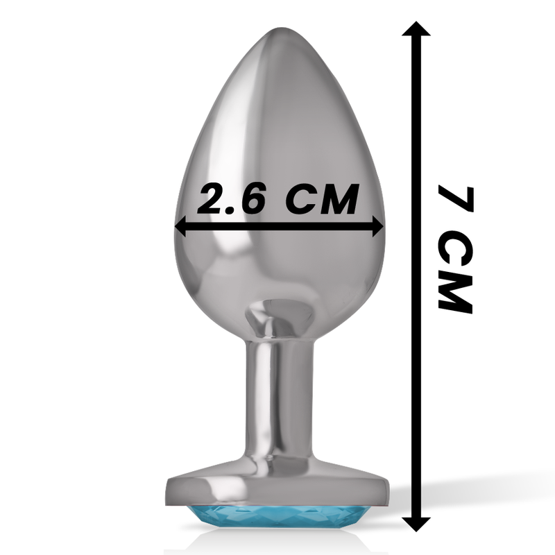 INTENSE - ANALPLUG VAN ALUMINIUM METAAL BLAUW HART MAAT S
