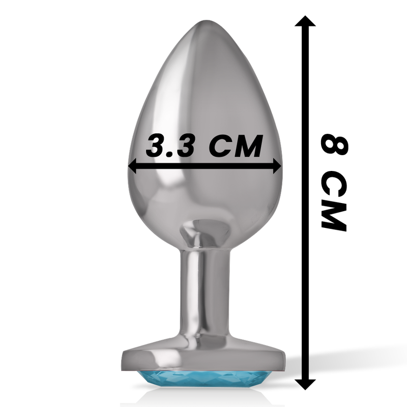 INTENSE - ANALPLUG VAN ALUMINIUM METAAL BLAUW HART MAAT M