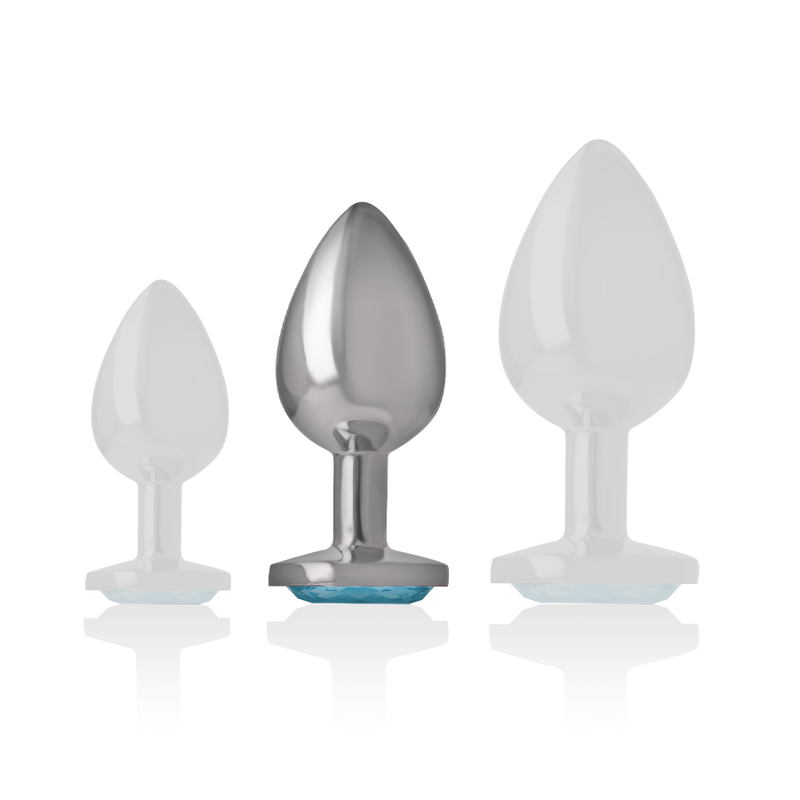 INTENSE - ANALPLUG VAN ALUMINIUM METAAL BLAUW HART MAAT M