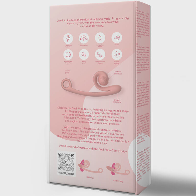 SNAIL VIBE - GEBOGEN VIBRATOR ORANJE