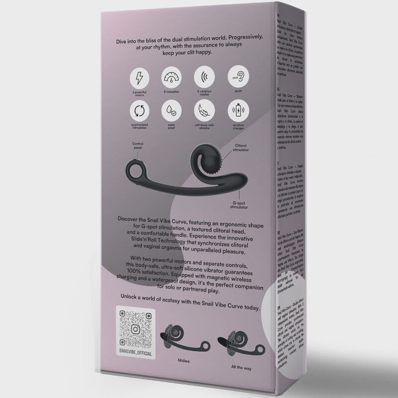 SNAIL VIBE - CURVE VIBRATOR ZWART