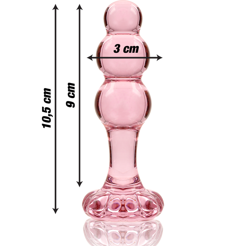 NEBULA SERIES BY IBIZA - MODELO 1 ROZE KRISTALLEN PLUG 10.5 CM -O- 3 CM