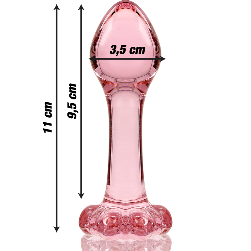 NEBULA SERIE VAN IBIZA - MODEL 2 PLUG ROZE KRISTAL 11 CM -O- 3.5 CM