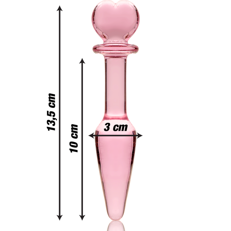 NEBULA SERIE DOOR IBIZA - MODEL 7 PLUG ROZE KRISTAL 13,5 CM -O- 3 CM