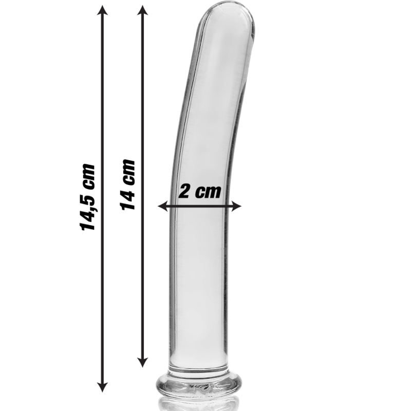 NEBULA SERIE VAN IBIZA - MODEL 8 DILDO KRISTAL HELDER 14.5 CM -Ø- 2 CM