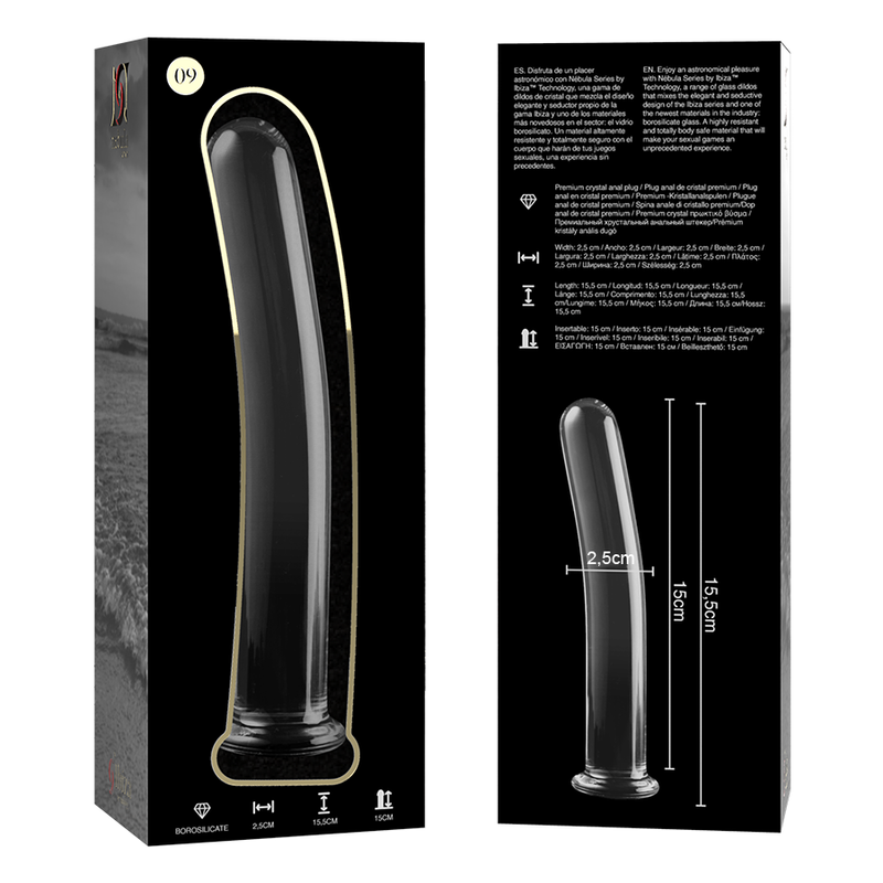 NEBULA SERIES BY IBIZA - MODELO 9 DILDO KRISTAL HELDER 15.5 CM -Ø- 2.5 CM