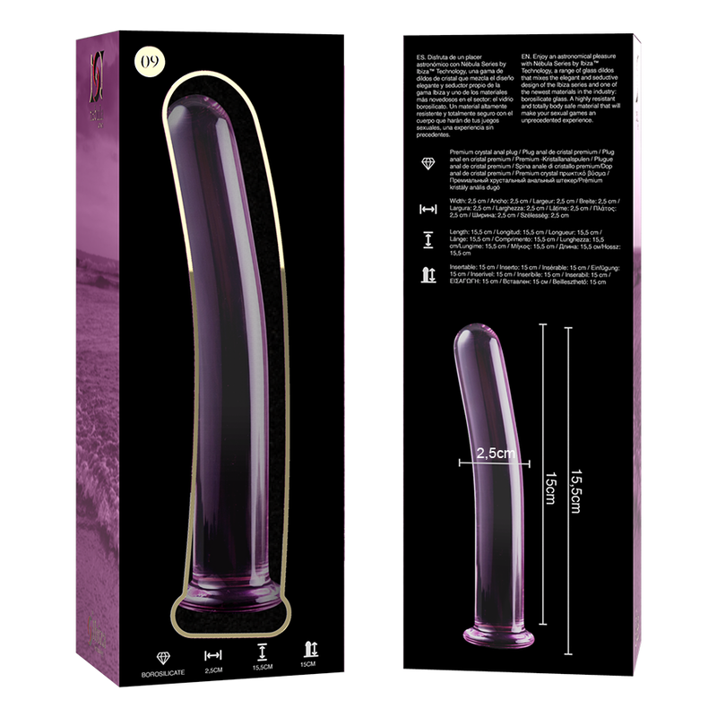 NEBULA SERIES BY IBIZA - MODELO 9 DILDO KRISTAL ROZE 15,5 CM -Ø- 2,5 CM