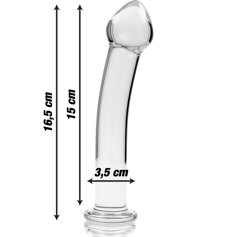 NEBULA-SERIE VAN IBIZA - MODEL 11 TRANSPARANTE KRISTALLEN DILDO 16 CM -O- 3 CM