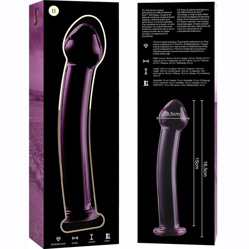 NEBULA SERIES BY IBIZA - MODELO 11 DILDO ROZE KRISTAL 16 CM -O- 3 CM
