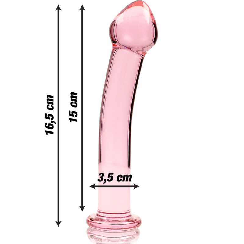 NEBULA SERIES BY IBIZA - MODELO 11 DILDO ROZE KRISTAL 16 CM -O- 3 CM