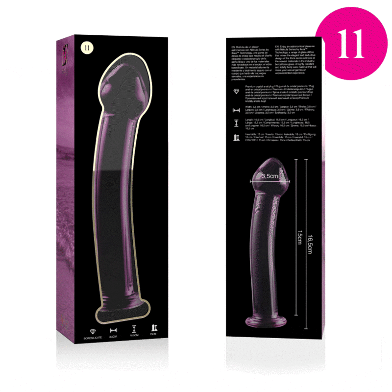 NEBULA SERIES BY IBIZA - MODELO 11 DILDO ROZE KRISTAL 16 CM -O- 3 CM