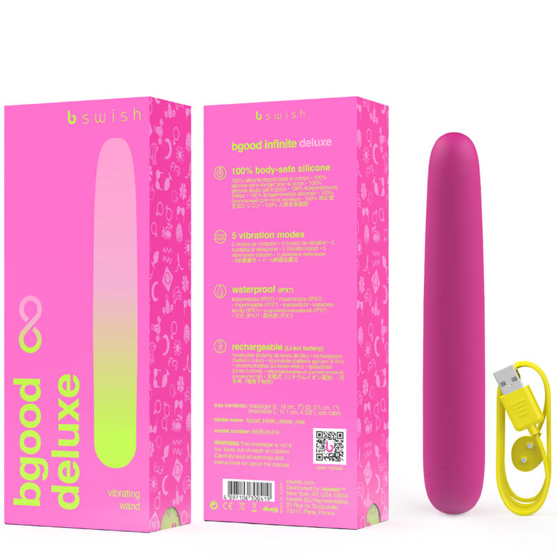 B SWISH - BGOOD INFINITE DELUXE OPLAADBARE VIBRATOR ROZE SILICONE